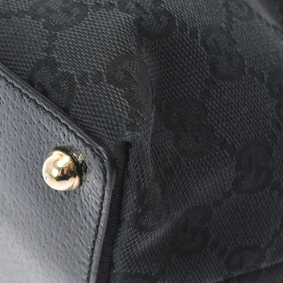 Gucci Mini Black Gold Hardware GG Canvas Handbag - Picture 7 of 14